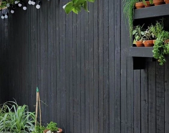 black stain for wood fence